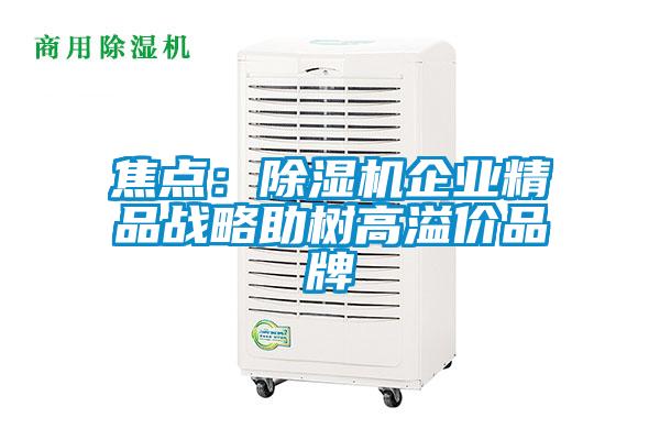 焦點:除濕機企業精品戰略助樹高溢價品牌