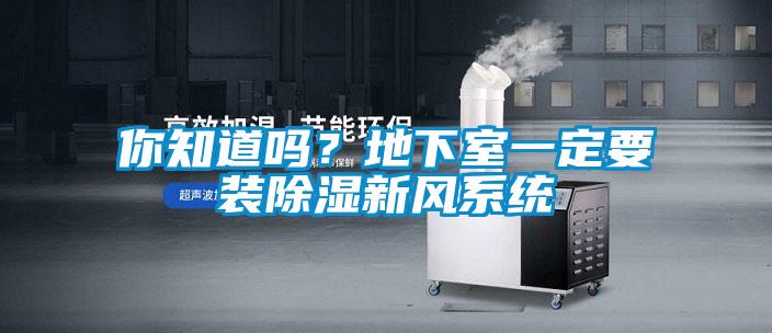 你知道嗎?地下室一定要裝除濕新風(fēng)系統(tǒng)