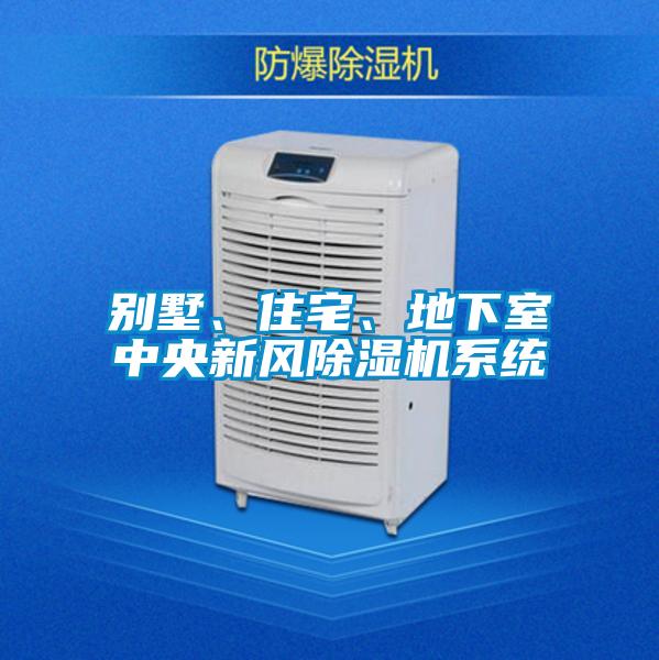 別墅、住宅、地下室中央新風除濕機系統