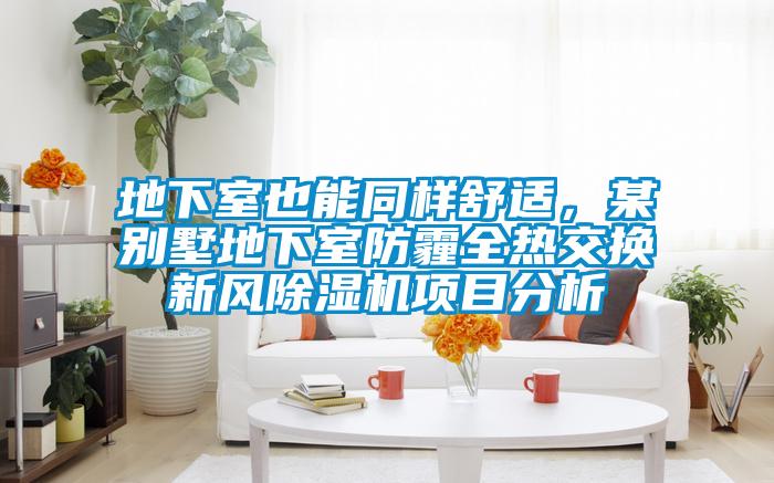 地下室也能同樣舒適,某別墅地下室防霾全熱交換新風(fēng)除濕機項目分析