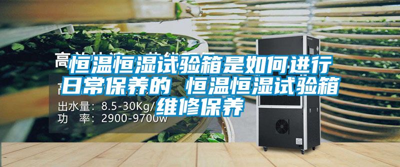 恒溫恒濕試驗箱是如何進行日常保養的 恒溫恒濕試驗箱維修保養